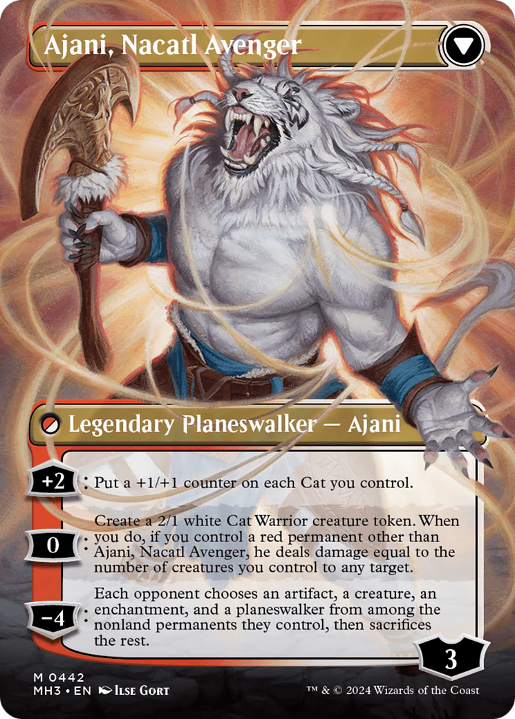 Ajani, Nacatl Pariah (Borderless) (MH3-442) - Modern Horizons 3 (Borderless) Foil - Image 3