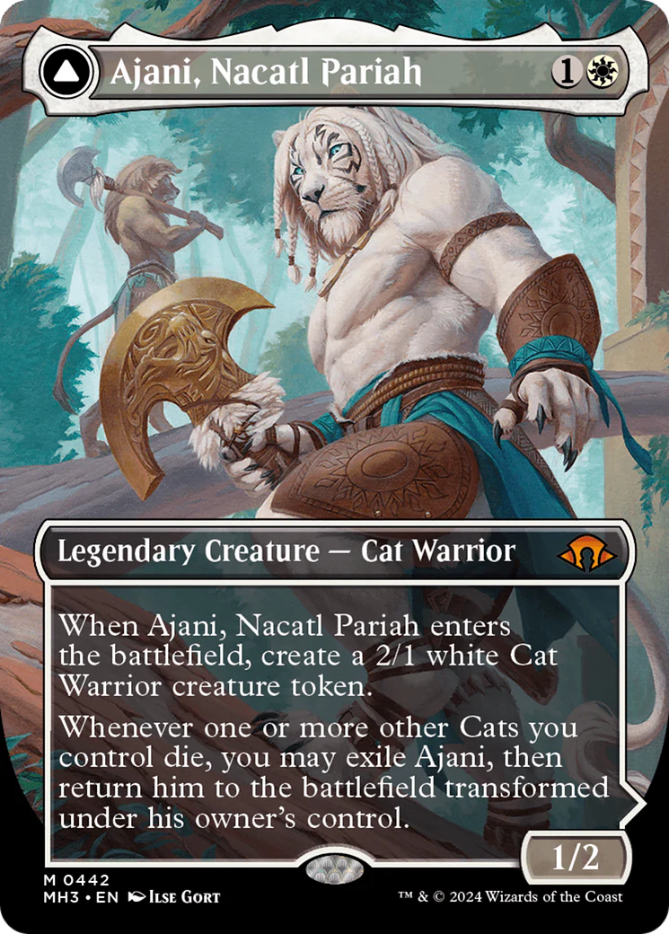 Ajani, Nacatl Pariah (Borderless) (MH3-442) - Modern Horizons 3 (Borderless) Foil - Image 4