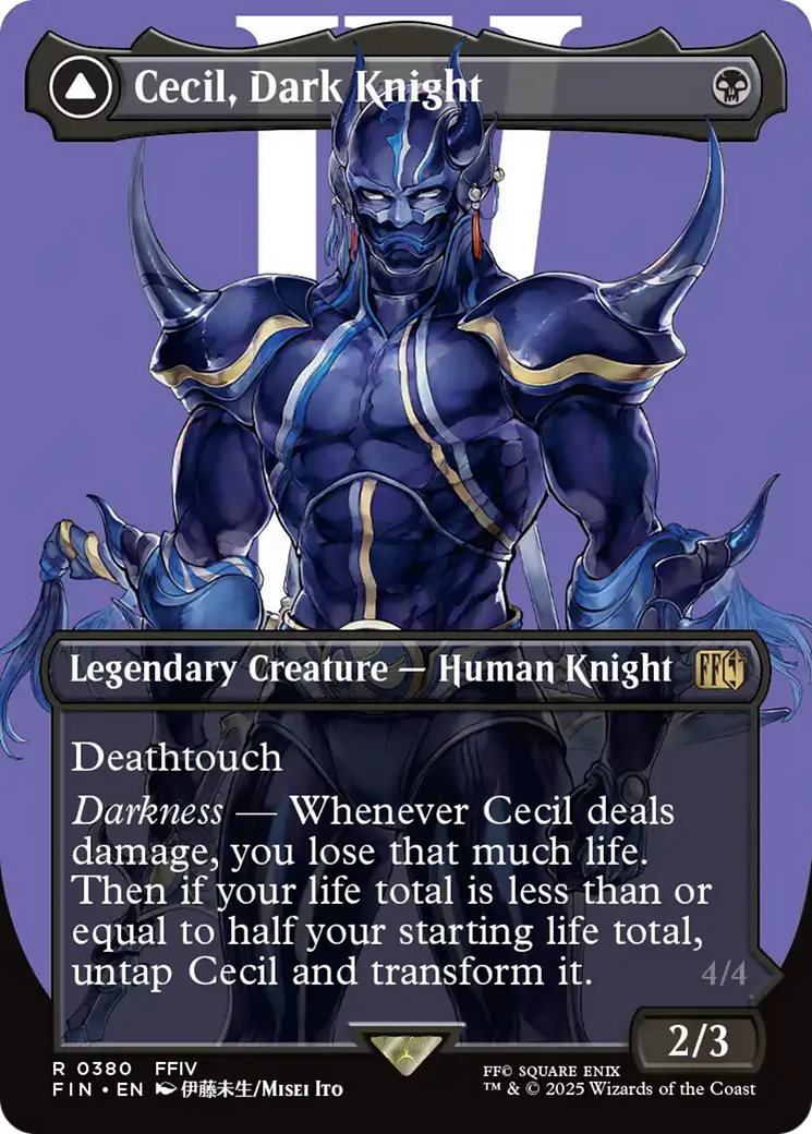 Cecil, Dark Knight // Cecil, Redeemed Paladin (FIN-380) - FINAL FANTASY (Borderless) Foil - Image 10