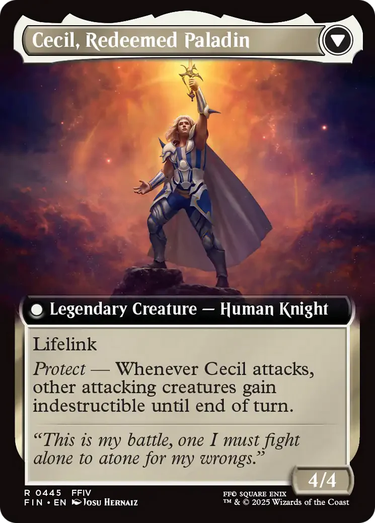Cecil, Dark Knight // Cecil, Redeemed Paladin (FIN-445) - FINAL FANTASY: (Extended Art) - Image 2
