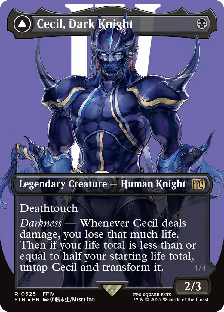 Cecil, Dark Knight // Cecil, Redeemed Paladin (FIN-525) - FINAL FANTASY (Borderless) Foil - Image 11