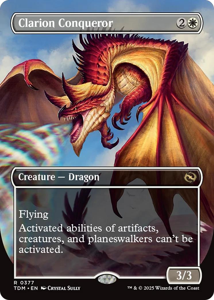Clarion Conqueror // Clarion Conqueror (TDM-377) - Tarkir: Dragonstorm (Borderless) - Image 2