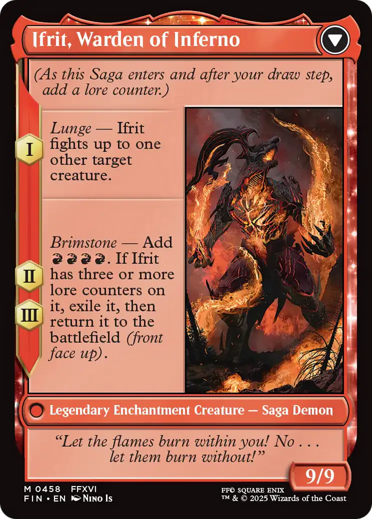 Clive, Ifrit's Dominant (Extended Art) (FIN-458) - FINAL FANTASY: (enchantment, Extended Art) - Image 3