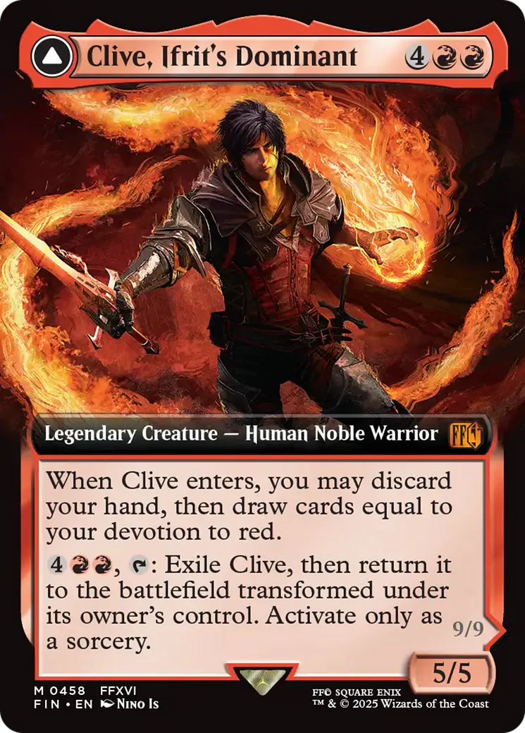 Clive, Ifrit's Dominant (Extended Art) (FIN-458) - FINAL FANTASY: (enchantment, Extended Art) - Image 9