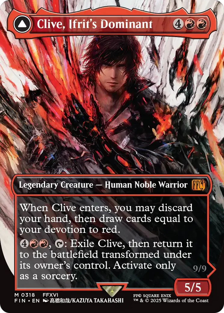 Clive, Ifrit's Dominant // Ifrit, Warden of Inferno (FIN-318) - FINAL FANTASY: (enchantment) (Borderless) - Image 10