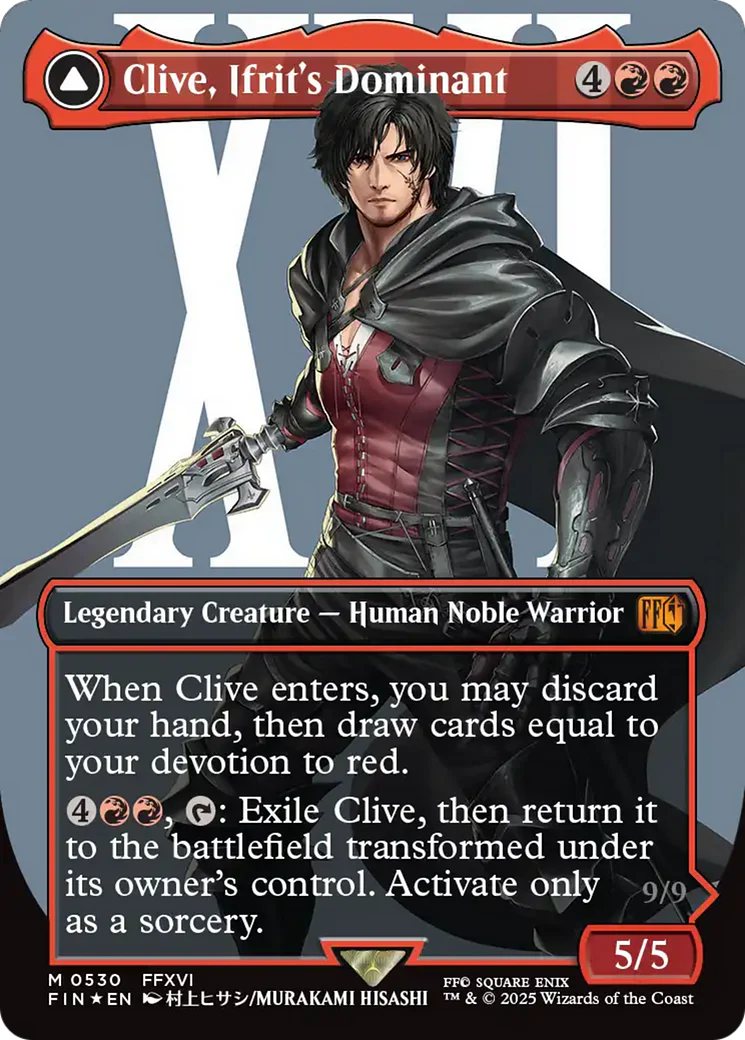 Clive, Ifrit's Dominant // Ifrit, Warden of Inferno (FIN-530) - FINAL FANTASY: (enchantment) (Borderless) Foil - Image 7