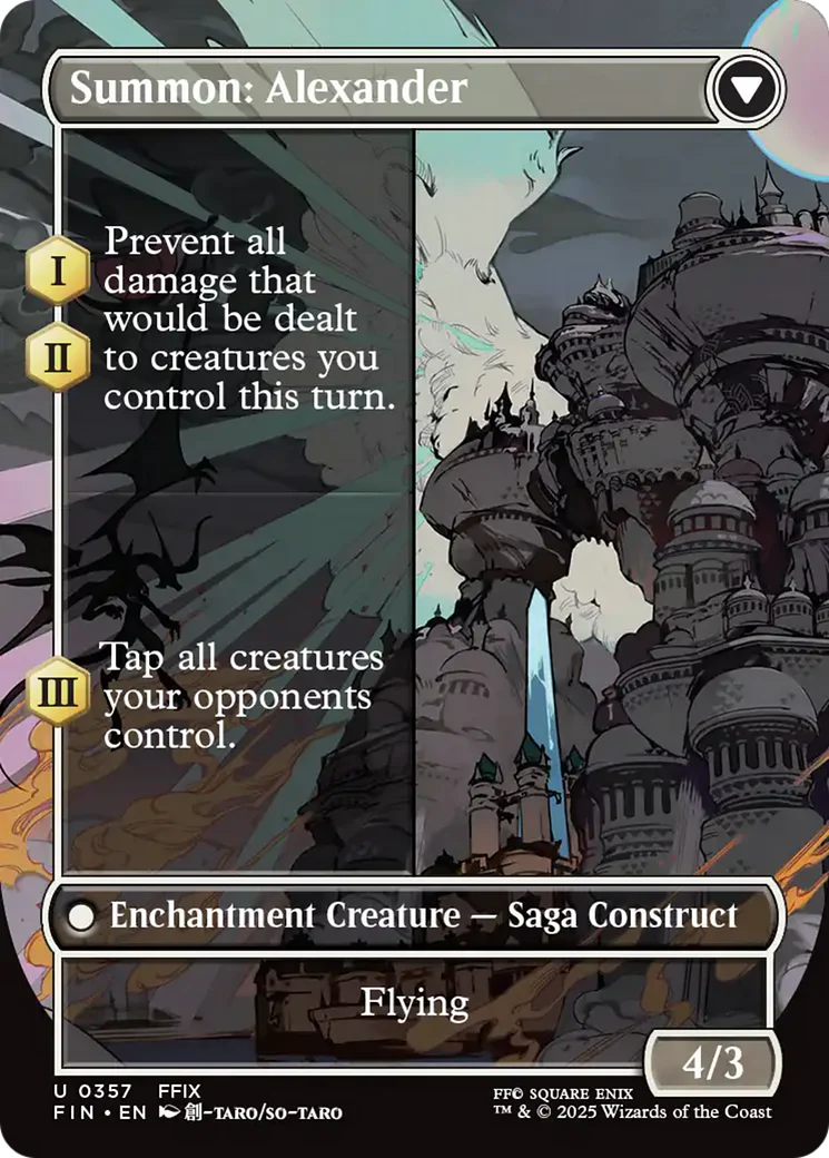 Crystal Fragments // Summon: Alexander (FIN-357) - FINAL FANTASY: (enchantment) (Borderless) Foil - Image 4