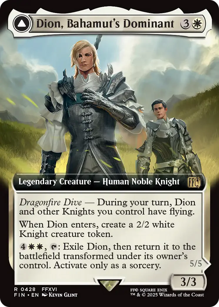 Dion, Bahamut's Dominant // Bahamut, Warden of Light (FIN-428) - FINAL FANTASY: (enchantment, Extended Art) Foil - Image 11