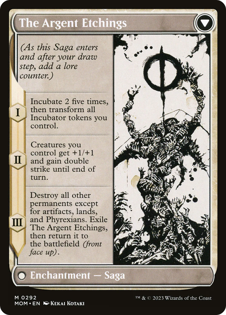 Elesh Norn // The Argent Etchings (MOM-292) - March of the Machine: (Showcase) (Borderless) Foil - Image 2