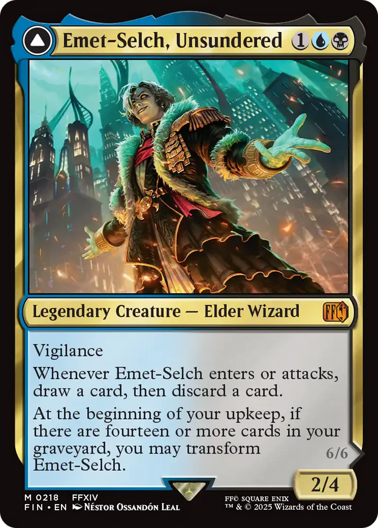 Emet-Selch, Unsundered // Hades, Sorcerer of Eld (FIN-218) - FINAL FANTASY Foil - Image 5