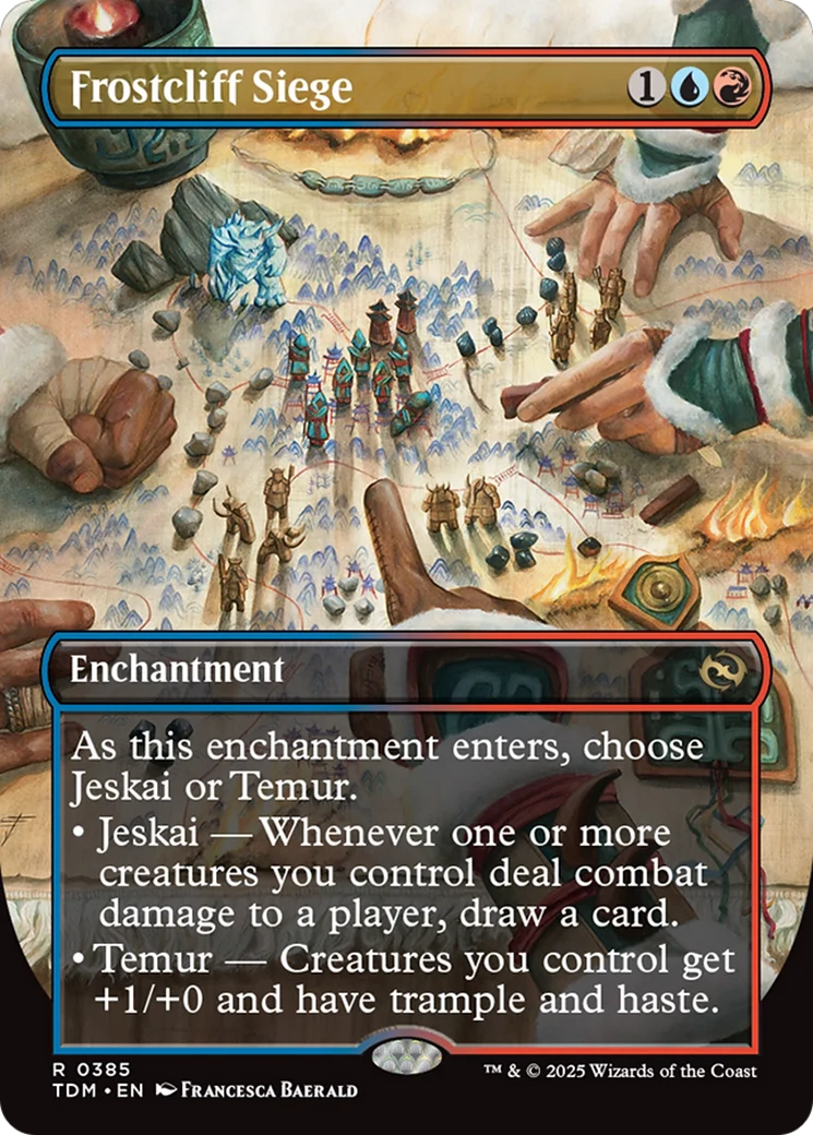 Frostcliff Siege (TDM-385) - Tarkir: Dragonstorm: (enchantment) (Borderless)