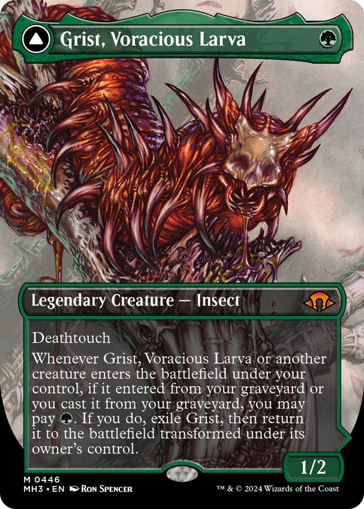 Grist, Voracious Larva (Borderless) (MH3-446) - Modern Horizons 3 (Borderless) - Image 2