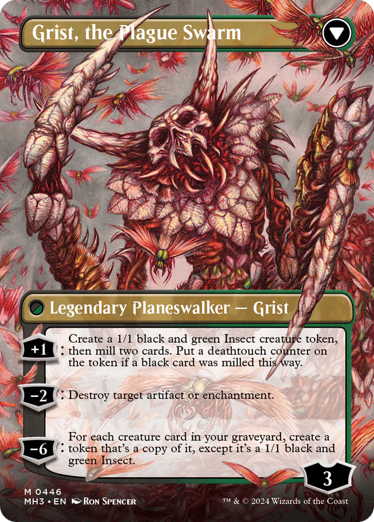 Grist, Voracious Larva (Borderless) (MH3-446) - Modern Horizons 3 (Borderless) - Image 3