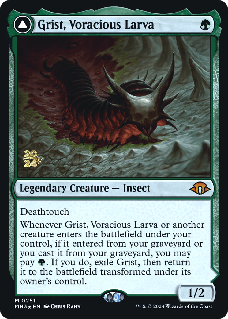 Grist, Voracious Larva // Grist, the Plague Swarm (PRE-251) - Modern Horizons 3 Promos Foil - Image 3