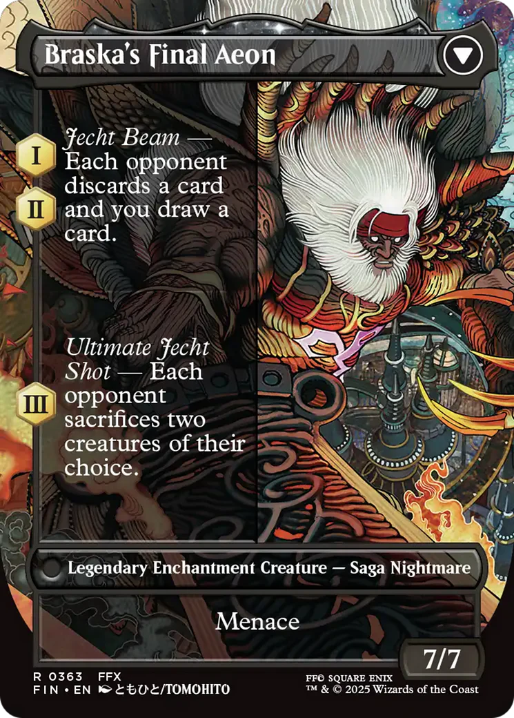 Jecht, Reluctant Guardian // Braska's Final Aeon (FIN-363) - FINAL FANTASY: (enchantment) (Borderless) Foil - Image 4
