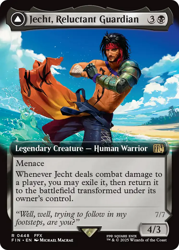Jecht, Reluctant Guardian // Braska's Final Aeon (FIN-448) - FINAL FANTASY: (enchantment, Extended Art) Foil - Image 4