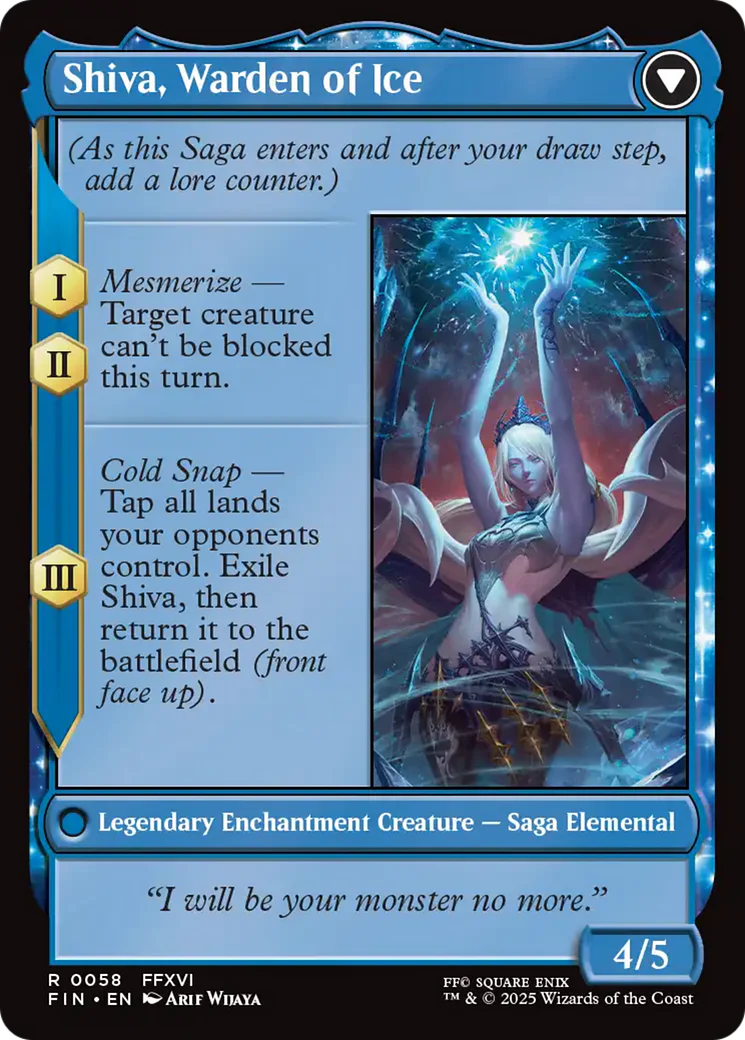Jill, Shiva's Dominant // Shiva, Warden of Ice (FIN-058) - FINAL FANTASY: (enchantment) - Image 4
