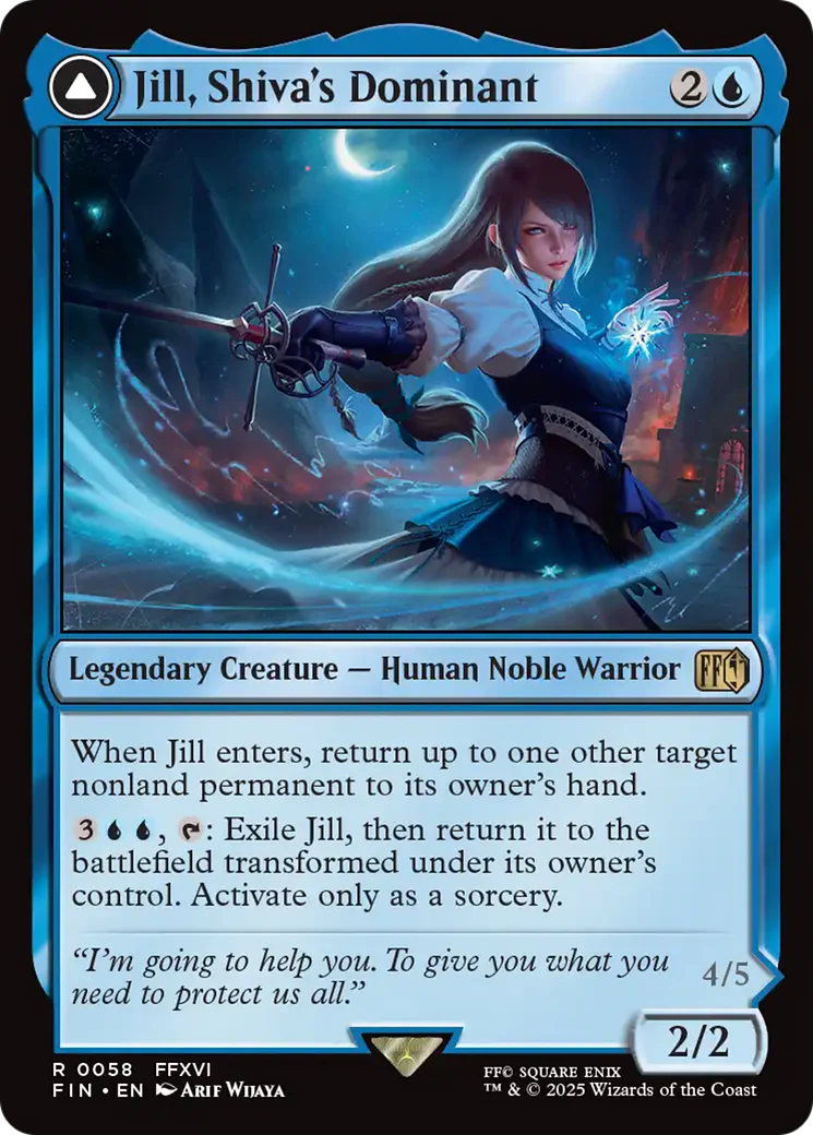 Jill, Shiva's Dominant // Shiva, Warden of Ice (FIN-058) - FINAL FANTASY: (enchantment) Foil - Image 6