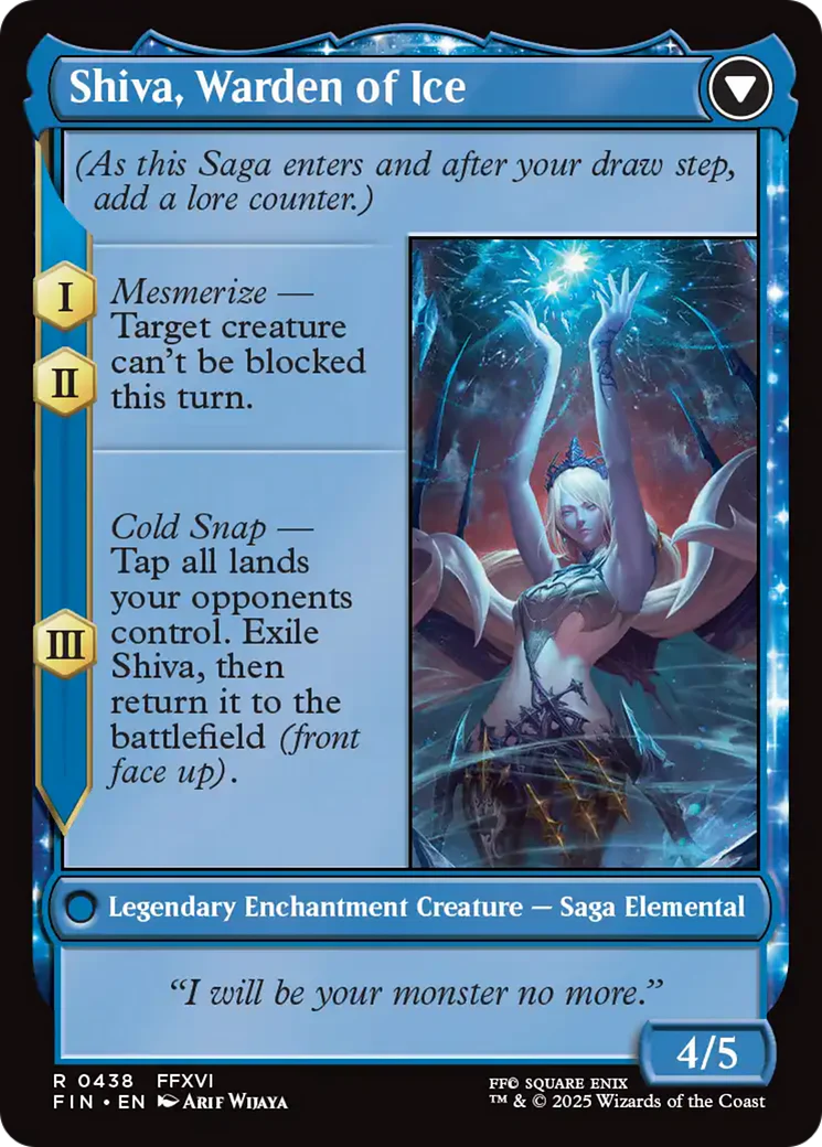 Jill, Shiva's Dominant // Shiva, Warden of Ice (FIN-438) - FINAL FANTASY: (enchantment, Extended Art) - Image 2