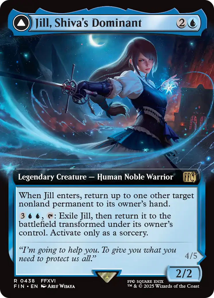 Jill, Shiva's Dominant // Shiva, Warden of Ice (FIN-438) - FINAL FANTASY: (enchantment, Extended Art) Foil - Image 6