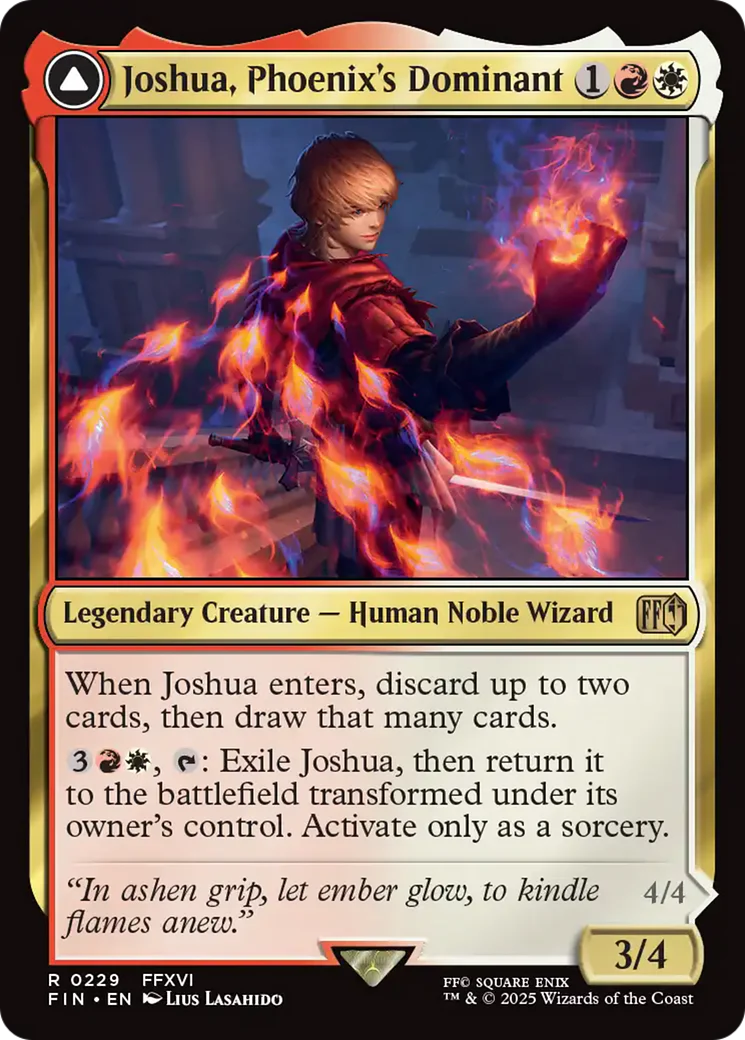 Joshua, Phoenix's Dominant // Phoenix, Warden of Fire (FIN-229) - FINAL FANTASY: (enchantment) - Image 6
