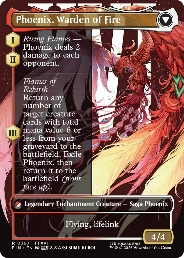 Joshua, Phoenix's Dominant // Phoenix, Warden of Fire (FIN-397) - FINAL FANTASY: (enchantment) (Borderless) - Image 4