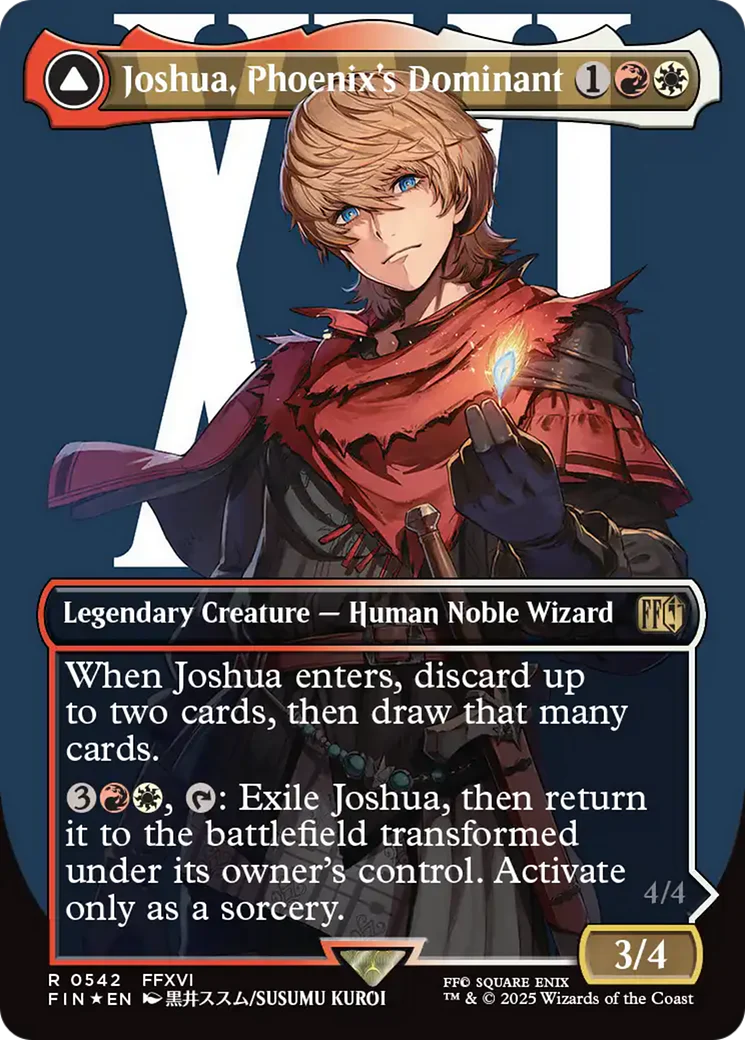 Joshua, Phoenix's Dominant // Phoenix, Warden of Fire (FIN-542) - FINAL FANTASY: (enchantment) (Borderless) Foil - Image 7