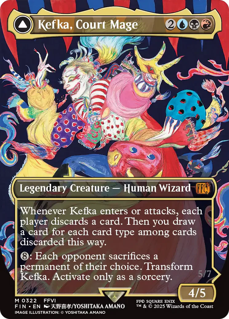 Kefka, Court Mage // Kefka, Ruler of Ruin (FIN-322) - FINAL FANTASY (Borderless) Foil - Image 8