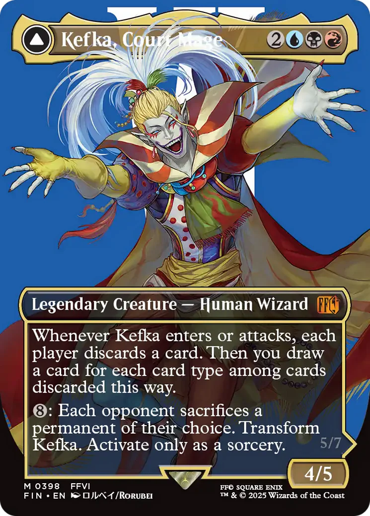 Kefka, Court Mage // Kefka, Ruler of Ruin (FIN-398) - FINAL FANTASY (Borderless) - Image 2