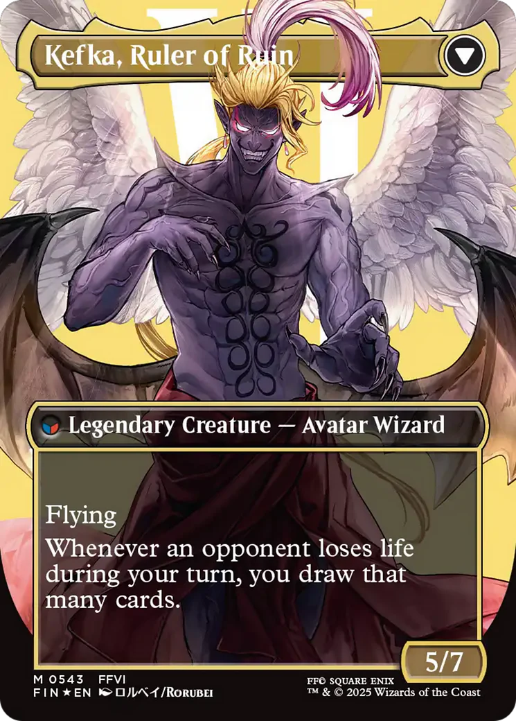 Kefka, Court Mage // Kefka, Ruler of Ruin (FIN-543) - FINAL FANTASY (Borderless) Foil - Image 6