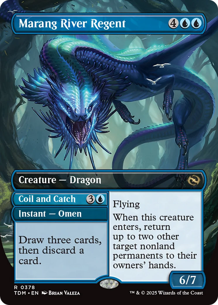 Marang River Regent // Coil and Catch // Marang River Regent (TDM-378) - Tarkir: Dragonstorm (Borderless) Foil - Image 4