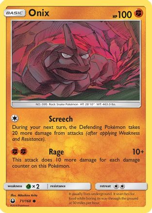 Onix 71/168 - SM Celestial Storm Reverse Holofoil