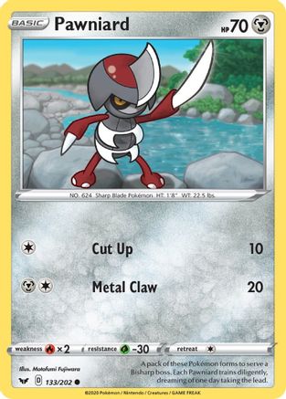 Pawniard 133/202 - SWSH01 Sword & Shield Base Set