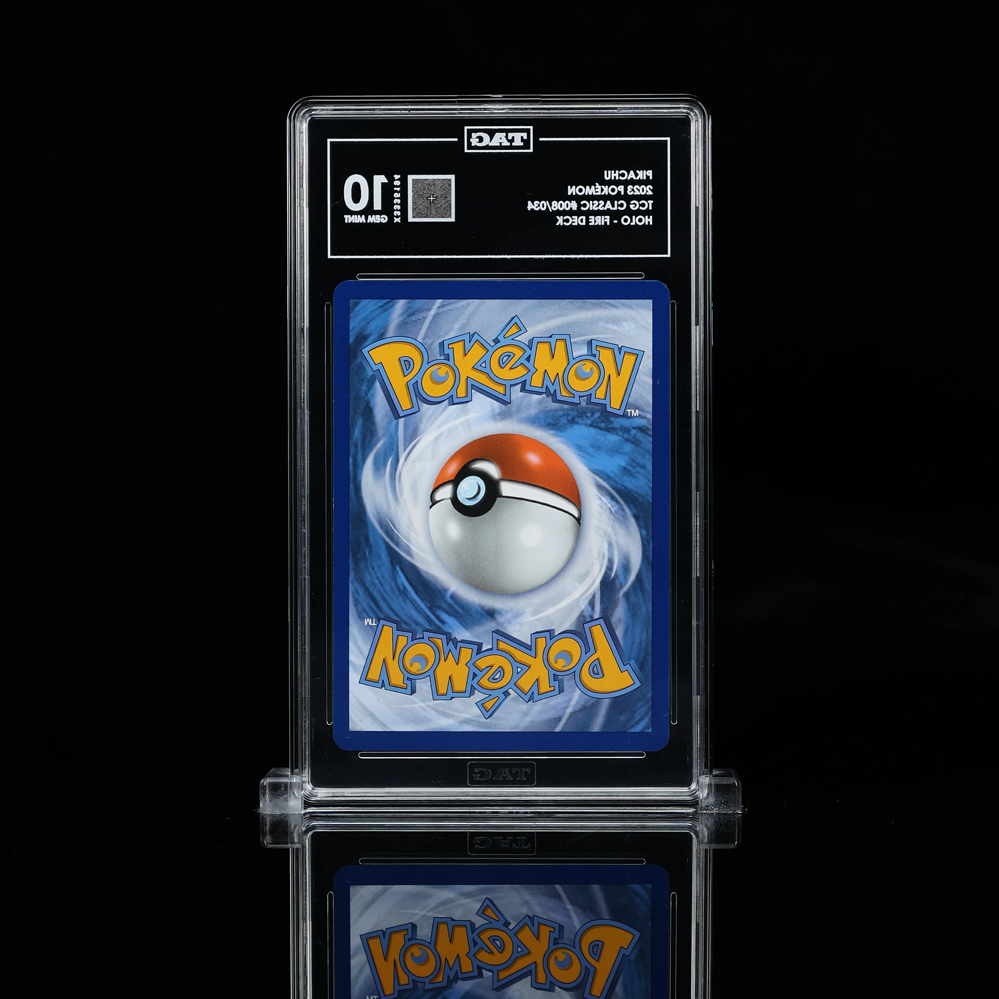PIKACHU 2023 POKÉMON TCG CLASSIC #008/034 FIRE DECK HOLO TAG Gem Mint 10 - Image 2