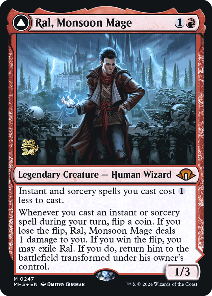 Ral, Monsoon Mage // Ral, Leyline Prodigy (PRE-247) - Modern Horizons 3 Promos Foil - Image 4