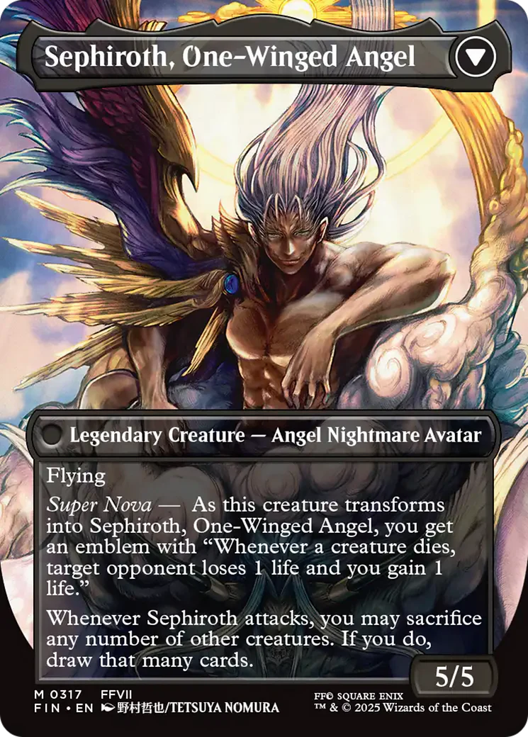 Sephiroth, Fabled SOLDIER // Sephiroth, One-Winged Angel (FIN-317) - FINAL FANTASY (Borderless) Foil - Image 2