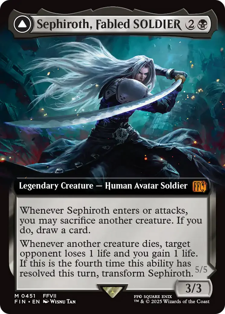 Sephiroth, Fabled SOLDIER // Sephiroth, One-Winged Angel (FIN-451) - FINAL FANTASY: (Extended Art) Foil - Image 3