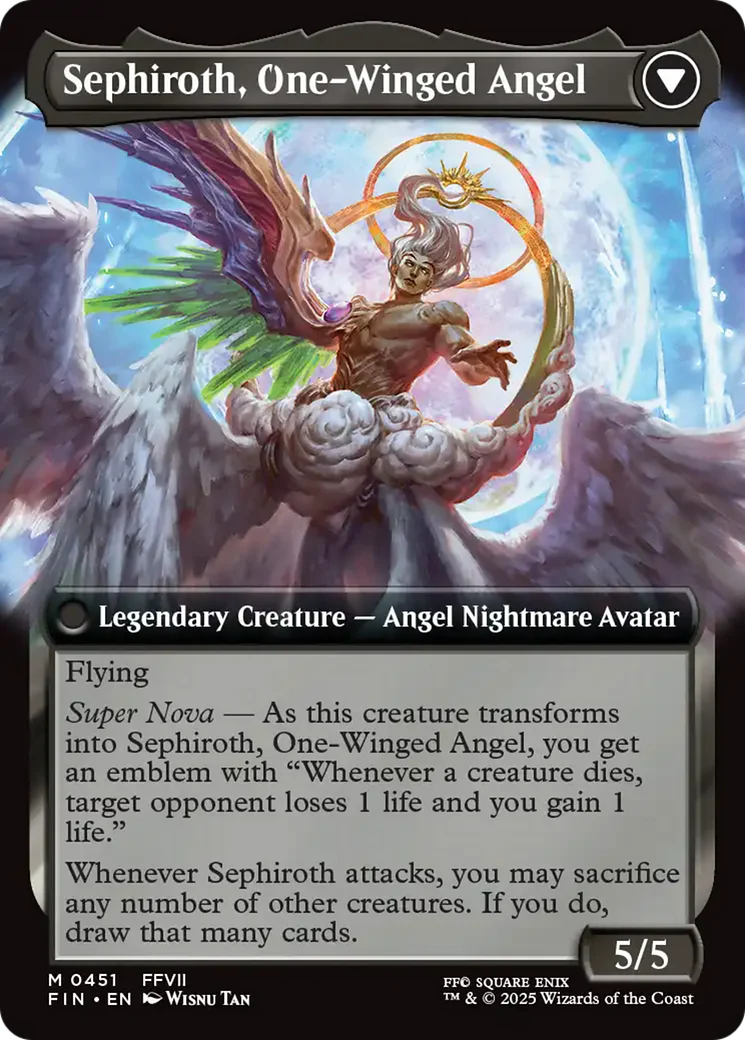 Sephiroth, Fabled SOLDIER // Sephiroth, One-Winged Angel (FIN-451) - FINAL FANTASY: (Extended Art) Foil - Image 4