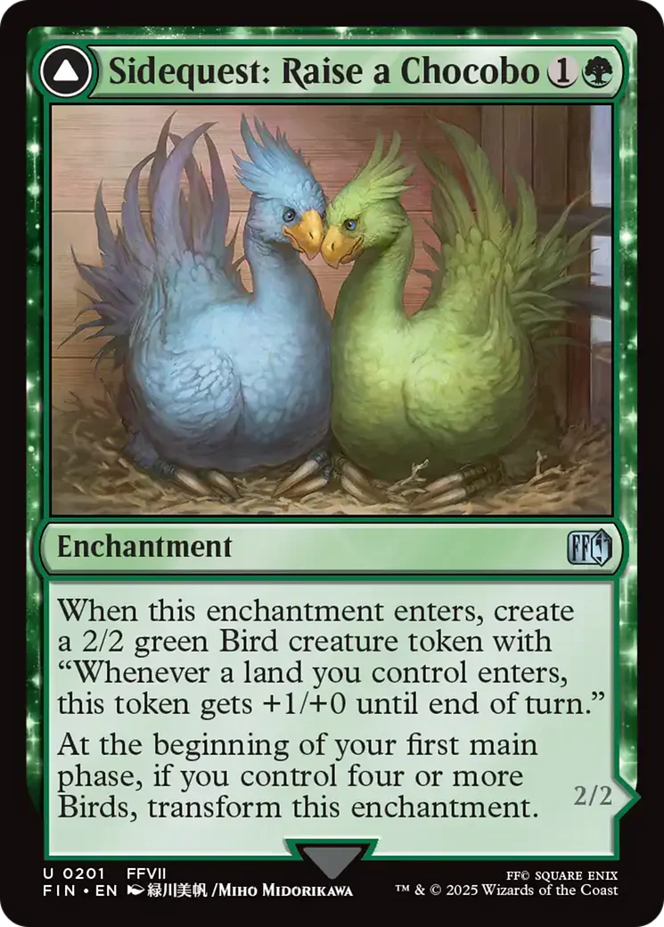 Sidequest: Raise a Chocobo // Black Chocobo (FIN-201) - FINAL FANTASY: (enchantment) - Image 7