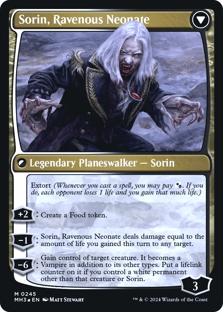 Sorin of House Markov // Sorin, Ravenous Neonate (PRE-245) - Modern Horizons 3 Promos Foil - Image 3