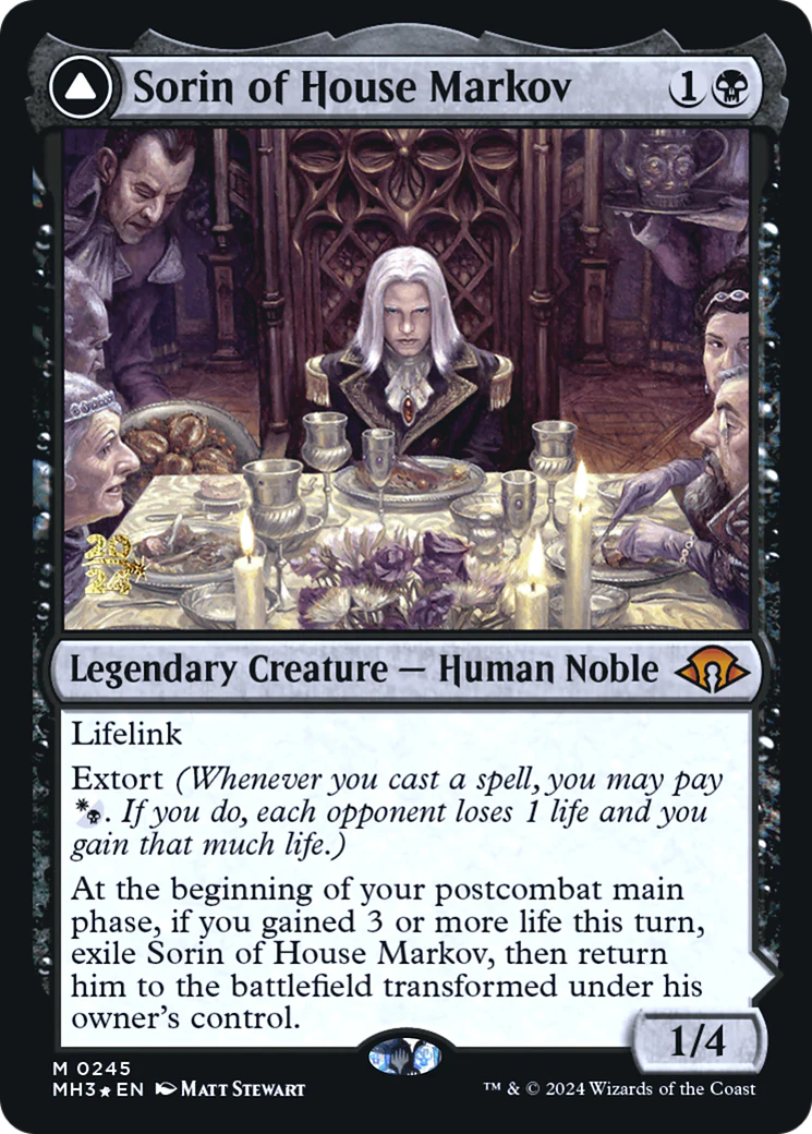 Sorin of House Markov // Sorin, Ravenous Neonate (PRE-245) - Modern Horizons 3 Promos Foil - Image 4
