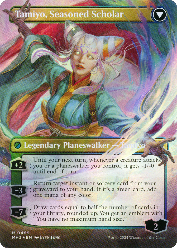 Tamiyo, Inquisitive Student (Borderless) (Textured Foil) (MH3-469) - Modern Horizons 3 (Borderless) Foil - Image 3