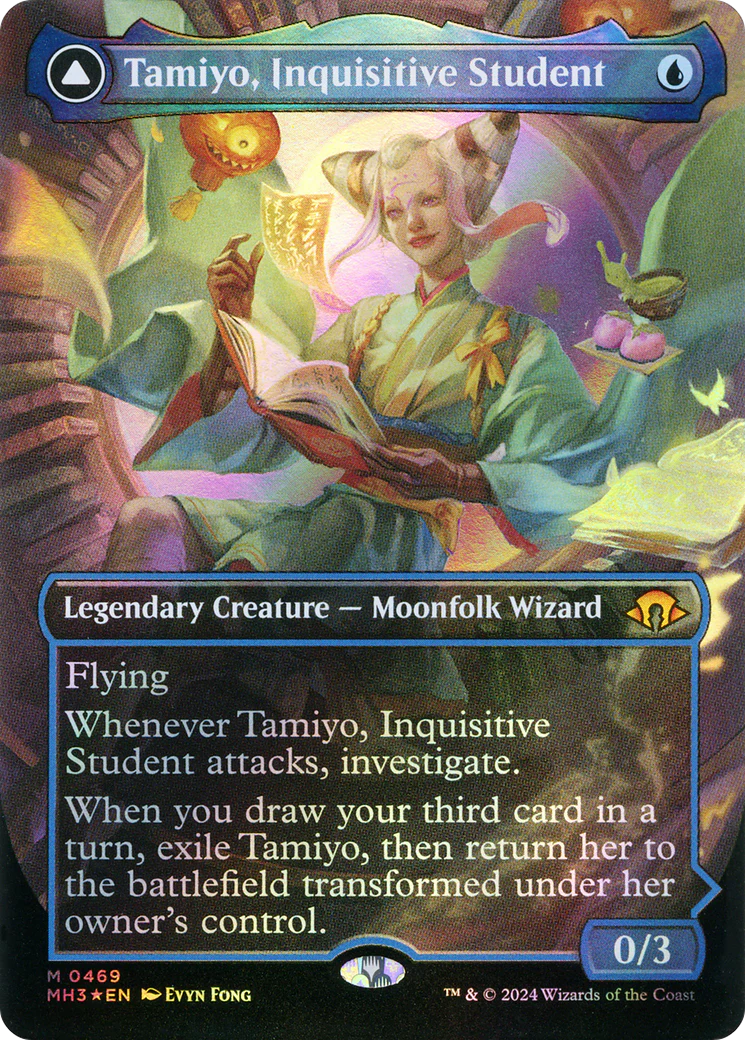 Tamiyo, Inquisitive Student (Borderless) (Textured Foil) (MH3-469) - Modern Horizons 3 (Borderless) Foil - Image 4