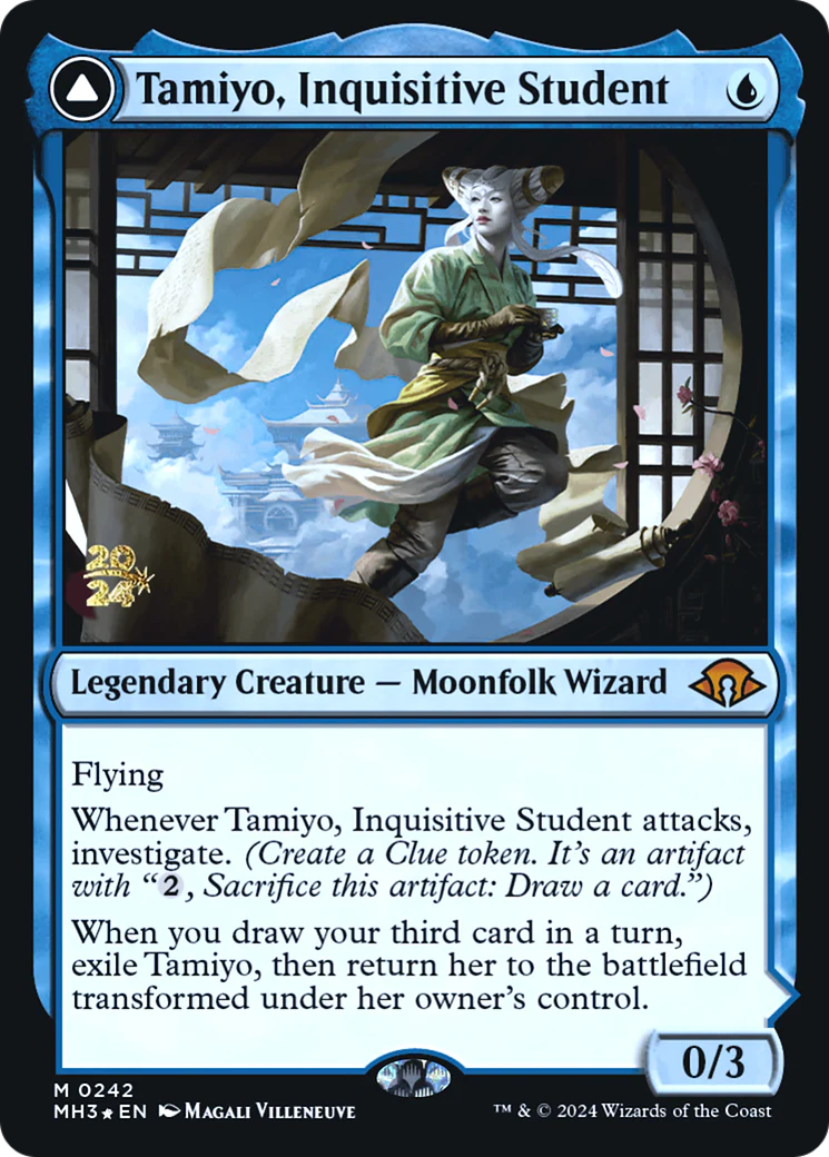Tamiyo, Inquisitive Student // Tamiyo, Seasoned Scholar (PRE-242) - Modern Horizons 3 Promos Foil - Image 2