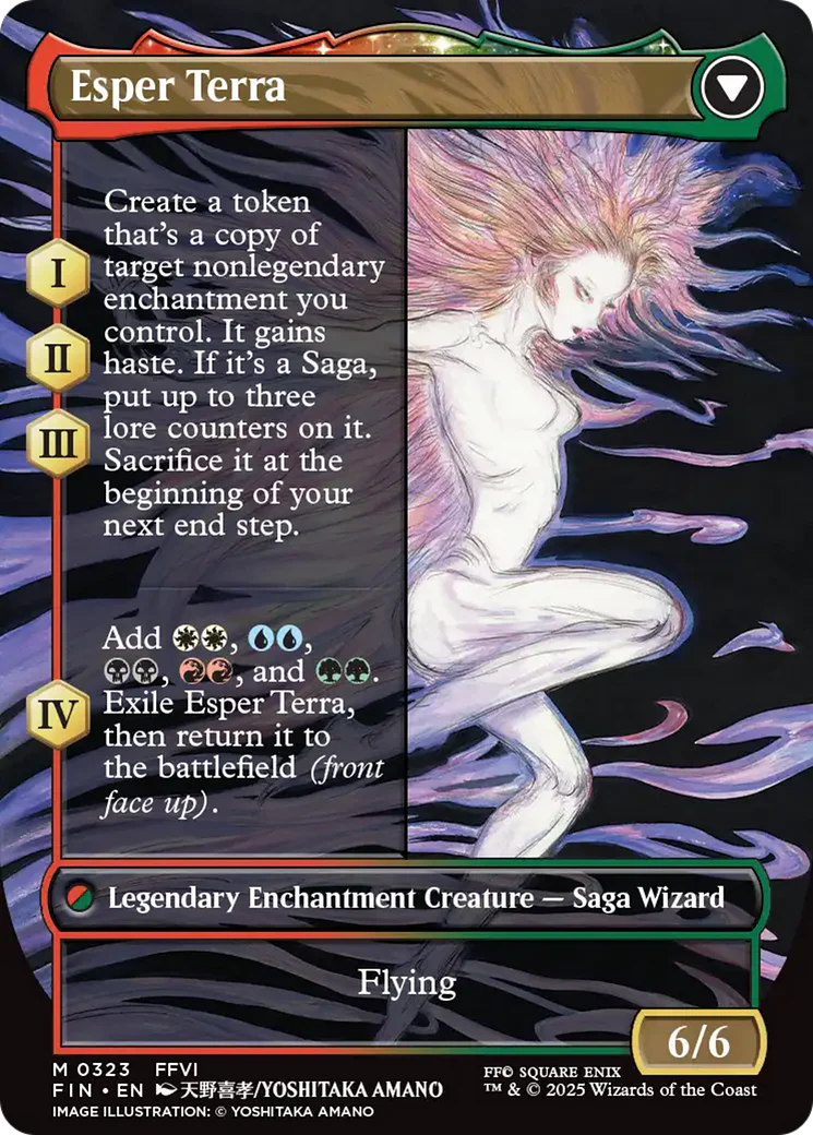 Terra, Magical Adept // Esper Terra (FIN-323) - FINAL FANTASY: (enchantment) (Borderless) - Image 2