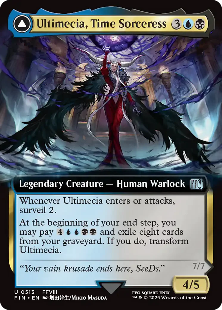 Ultimecia, Time Sorceress // Ultimecia, Omnipotent (FIN-513) - FINAL FANTASY: (Extended Art) Foil - Image 3