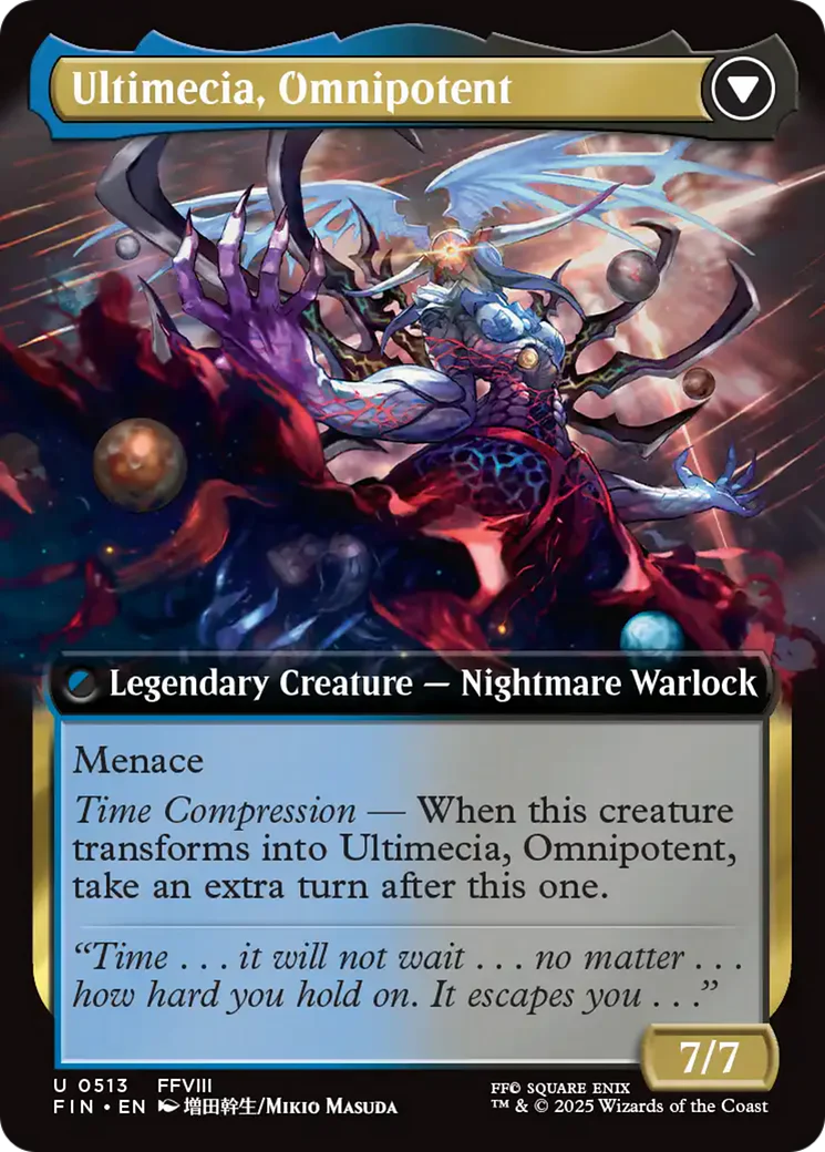 Ultimecia, Time Sorceress // Ultimecia, Omnipotent (FIN-513) - FINAL FANTASY: (Extended Art) Foil - Image 5