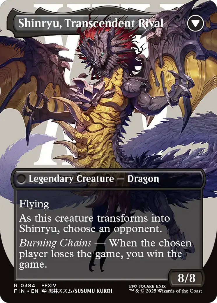 Zenos yae Galvus // Shinryu, Transcendent Rival (FIN-384) - FINAL FANTASY (Borderless) Foil - Image 2