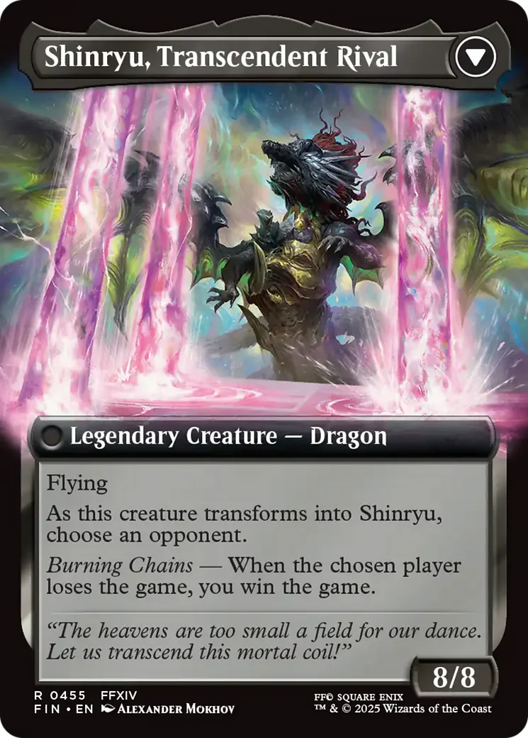 Zenos yae Galvus // Shinryu, Transcendent Rival (FIN-455) - FINAL FANTASY: (Extended Art) Foil - Image 4